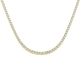 Classic Diamond Tennis Necklace 14.00ct G/SI Quality 18k Yellow Gold - All Diamond
