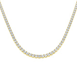 Classic Diamond Tennis Necklace 16.20ct G/SI Quality 18k Yellow Gold - All Diamond