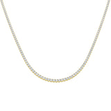 Classic Diamond Tennis Necklace 8.50ct G/SI Quality 18k Yellow Gold - All Diamond