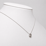 Classic Rub Over Diamond Solitaire Pendant 0.50ct G/SI 18k White Gold - All Diamond