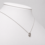 Classic Rub Over Diamond Solitaire Pendant 0.50ct G/SI 18k White Gold - All Diamond