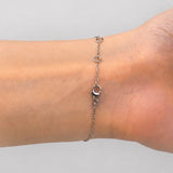 Clover Diamond Bracelet 0.15ct G/SI Quality in 18k White Gold - All Diamond