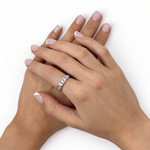 Diamond Channel Half Eternity Ring 1.50ct G/SI 18k White Gold 5.2mm - All Diamond