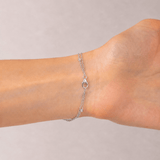 Diamond Double Chain Bracelet 0.25ct G/SI 18k White Gold - All Diamond