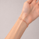 Diamond Double Chain Bracelet 0.85ct G/SI 18k Rose Gold - All Diamond