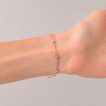 Diamond Double Chain Bracelet 0.85ct G/SI 18k Rose Gold - All Diamond