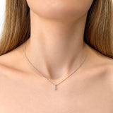 Diamond Solitaire Necklace 0.10ct G/SI in 18k White Gold - All Diamond