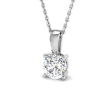Diamond Solitaire Necklace 1.00ct G/SI in 18k White Gold - All Diamond
