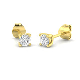 Diamond Stud Earrings 0.30ct G/SI Quality in 18k Yellow Gold - All Diamond