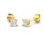 Diamond Stud Earrings 0.30ct Premium Quality in 18k Yellow Gold - All Diamond
