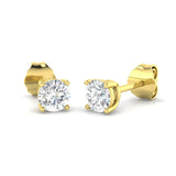 Diamond Stud Earrings 0.60ct G/SI Quality in 18k Yellow Gold - All Diamond