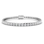 Illusion Diamond Tennis Bracelet 3.00ct G/SI in 9k White Gold - All Diamond