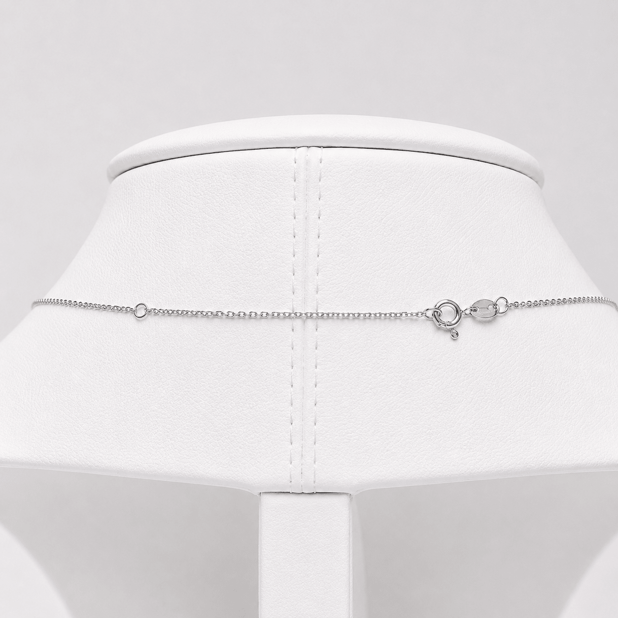 Modern Diamond Cross Pendant Necklace 0.50ct in 9k White Gold - All Diamond