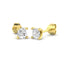 Aretes Modernos con Diamantes 0.60ct Calidad G/SI en Oro Amarillo 18k