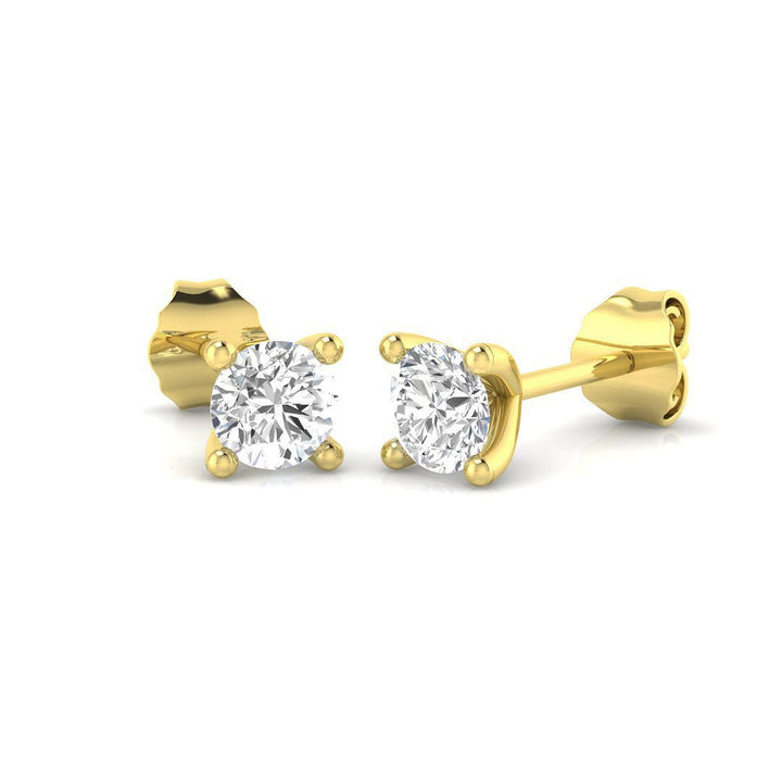 Aretes de Diamante Modernos 0.75ct Calidad G/SI en Oro Amarillo 18k