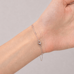 Round Diamond Chain Bracelet 0.20ct G/SI in 18k White Gold - All Diamond