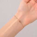 Round Diamond Chain Bracelet 0.40ct G/SI in 18k Yellow Gold - All Diamond