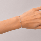 Round Diamond Chain Bracelet 0.75ct G/SI in 18k White Gold - All Diamond