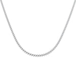 Rub Over Diamond Line Tennis Necklace 2.15ct G/SI 18k White Gold - All Diamond
