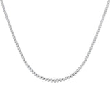 Rub Over Diamond Line Tennis Necklace 2.15ct G/SI 18k White Gold - All Diamond