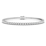 Rub Over Diamond Tennis Bracelet 1.00ct G/SI in 9k White Gold - All Diamond