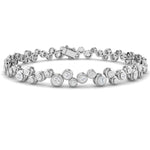 Rub Over Diamond Tennis Bracelet 1.40ct G/SI in 9k White Gold - All Diamond