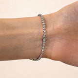 Rub Over Diamond Tennis Bracelet 2.00ct G/SI in 9k White Gold - All Diamond