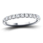 11 Stone Half Eternity Ring 0.40ct G/SI Diamonds in 18k White Gold - All Diamond