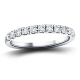 11 Stone Half Eternity Ring 0.40ct G/SI Diamonds in 18k White Gold - All Diamond