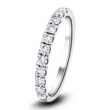 11 Stone Half Eternity Ring 0.40ct G/SI Diamonds in Platinum - All Diamond