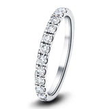 11 Stone Half Eternity Ring 0.75ct G/SI Diamonds in Platinum - All Diamond