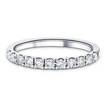 11 Stone Half Eternity Ring 0.75ct G/SI Diamonds in Platinum - All Diamond