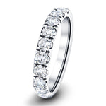 11 Stone Half Eternity Ring 1.00ct G/SI Diamonds in Platinum - All Diamond