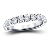 11 Stone Half Eternity Ring 1.00ct G/SI Diamonds in Platinum - All Diamond