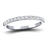 12 Stone Half Eternity Ring 0.55ct G/SI Diamonds in Platinum 2.1mm - All Diamond