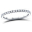 13 Stone Half Eternity Ring 0.60ct G/SI Diamonds in 18k White Gold - All Diamond