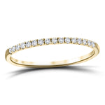 15 Stone Half Eternity Ring 0.20ct G/SI Diamonds in 18k Yellow Gold - All Diamond