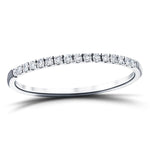 15 Stone Half Eternity Ring 0.20ct G/SI Diamonds in Platinum - All Diamond