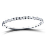 16 Stone Half Eternity Ring 0.15ct G/SI Diamonds in Platinum - All Diamond