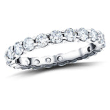 17 Stone Full Eternity Ring 3.30ct G/SI Diamonds in 18k White Gold - All Diamond