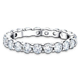 17 Stone Full Eternity Ring 3.30ct G/SI Diamonds in 18k White Gold - All Diamond