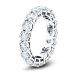 17 Stone Full Eternity Ring 4.20ct G/SI Diamonds In 18k White Gold - All Diamond