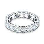 17 Stone Full Eternity Ring 4.20ct G/SI Diamonds In 18k White Gold - All Diamond