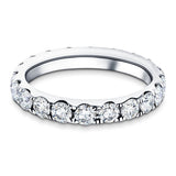 18 Stone Full Eternity Ring 3.20ct G/SI Diamonds In 18k White Gold - All Diamond