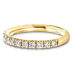 18 Stone Half Eternity Ring 0.50ct G/SI Diamonds in 18k Yellow Gold - All Diamond