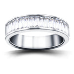 19 Baguette Diamonds Half Eternity Ring 1.00ct in Platinum 5.0mm - All Diamond