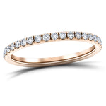 19 Stone Half Eternity Ring 0.25ct G/SI Diamonds in 18k Rose Gold - All Diamond