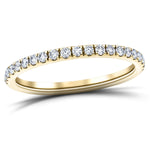 19 Stone Half Eternity Ring 0.25ct G/SI Diamonds in 18k Yellow Gold - All Diamond