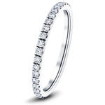 19 Stone Half Eternity Ring 0.25ct G/SI Diamonds in Platinum - All Diamond