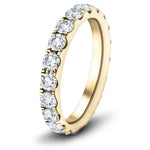 20 Stone Full Eternity Ring 2.00ct G/SI Diamonds In 18k Yellow Gold - All Diamond